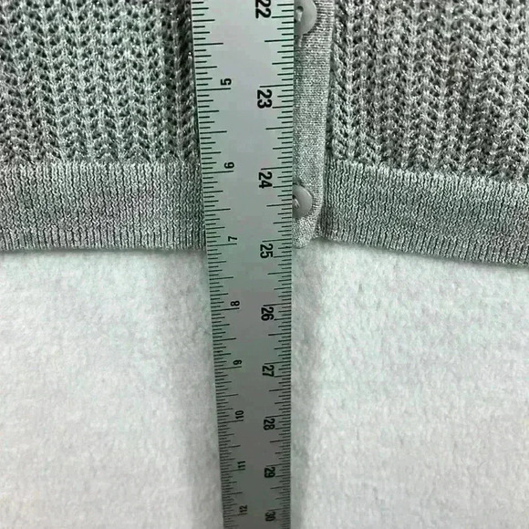 Talbots Gray/Silver Cardigan Sweater Pima Cotton Women’s Size XL - Picture 6 of 8